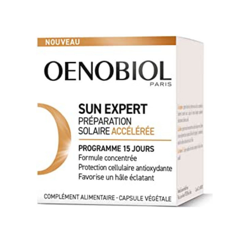 Préparateur Solaire Accélérée - Sun Expert - Oenobiol - 15 Capsules