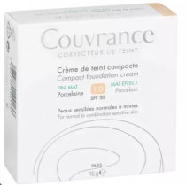Crème De Teint Compacte - Fini Mat - Porcelaine 1.0 - Couvrance - 10 g