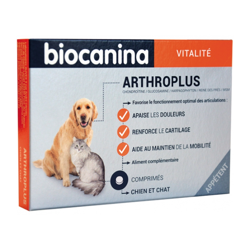 Arthroplus - Favorise le fonctionnement des Articulations - Biocanina - 40 Comprimés