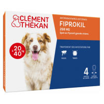 Fiprokil 268 mg - Dogs from 20 kg to 40 kg - Clément Thékan - 4 Pipettes