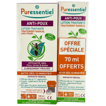Treatment Lotion - Anti-lice - Puressentiel - 2x100 ml - 70 ml free