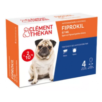 Fiprokil 67 mg - Petits Chiens de 2 kg à 10 kg - 4 Pipettes de 0.67 ml