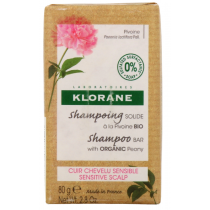 Shampooing Solide - Pivoine Bio - Cuir Chevelu Sensible - Klorane - 80g