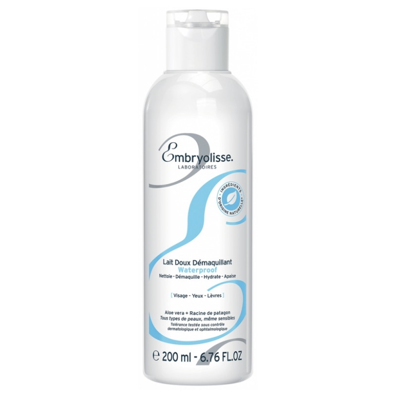 Gentle Waterproof Cleansing Milk - Cleans & Removes Make-Up - Embryolisse - 200 ml