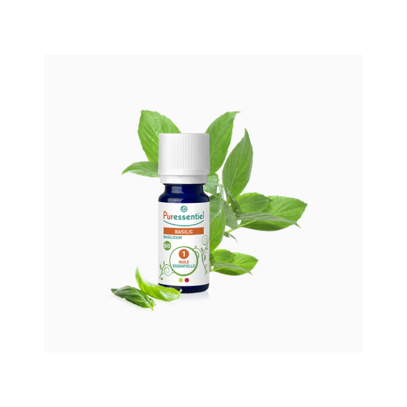 Organic Basil Essential Oil, Puressentiel, 5 ml