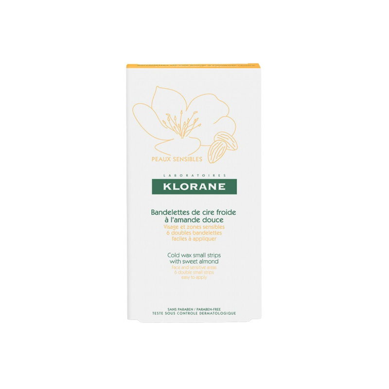 Cold Wax Strips - Face & Sensitive Areas - Klorane - 6 strips