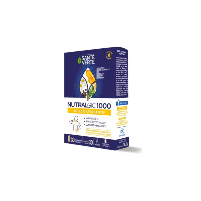 Nutralgic1000 Action Apaisante - Santé Verte - 30 Comprimés