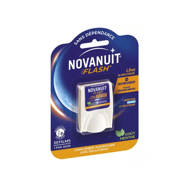 Novanuit Flash - 1.9 mg De Mélatonine - 20 Films Orodispersibles
