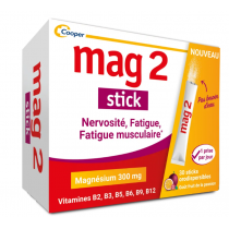 Magnesium 300 mg - Nervousness, Fatigue - Mag2 Stick - 30 orodispersible sticks