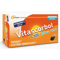 Vitascorbol C500, Zinc, Vitamin D - Fatigue & Immune System - 30 Capsules