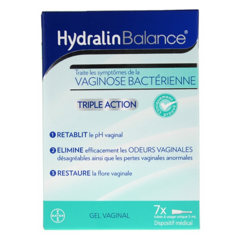 Gel Vaginal - Vaginose Bactérienne - Hydralin Balance - 7 Unidoses