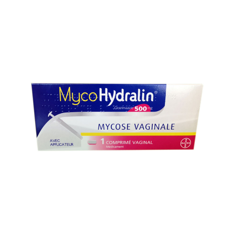Mycose Vaginale - Clotrimazole 500 mg -  Comprimé Vaginal Avec Applicateur - MycoHydralin - 1 Comprimé