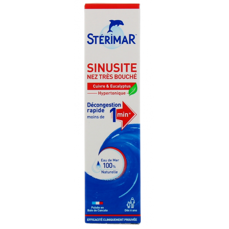 Nasal Spray - Very Blocked Nose - Eucalyptus & Sea Water - Stérimar - 50ml