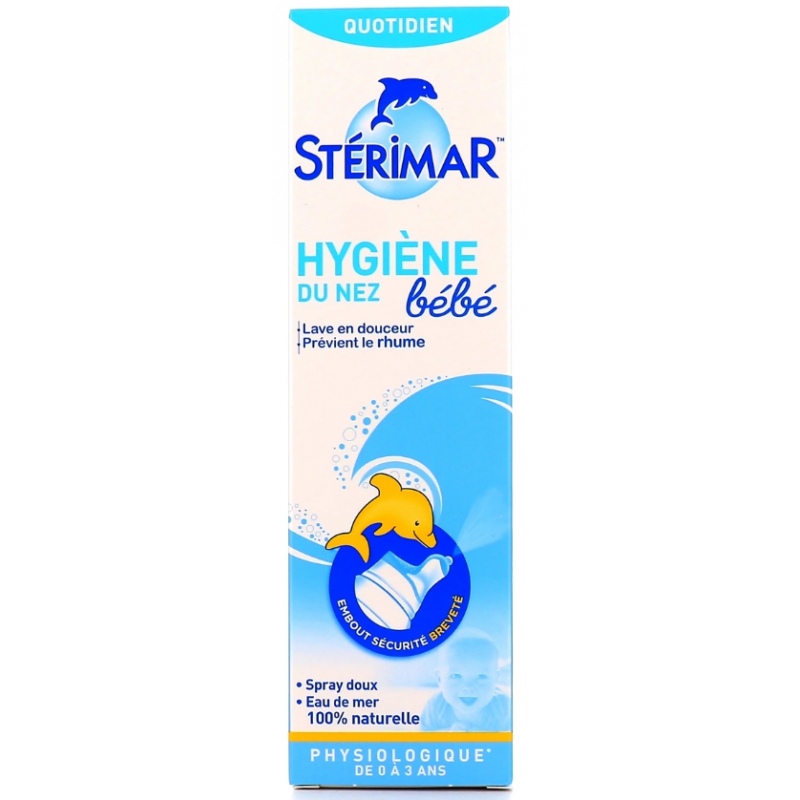 Spray Nasal Bébé - Hygiène du Nez - Eau de Mer - Stérimar - 100 ml -  Stérimar