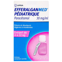 Efferalganmed Pédiatrique - Solution buvable - Paracétamol - Caramel- Vanille 150 ml