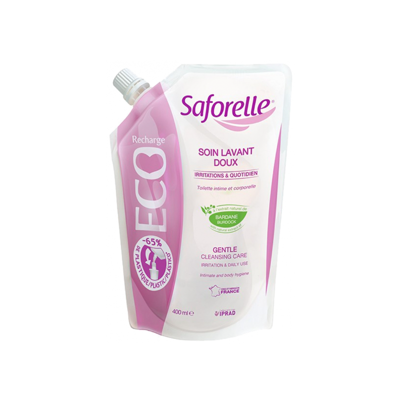 Eco Refill - Gentle Cleansing Care - Irritations & Daily - Saforelle - 400 ml