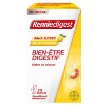 Renniedigest - Bien-être digestif - Goût Citron Sans Sucres - 20 Sachets