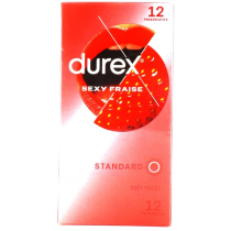 Préservatif Sexy Fraise - Standard - Durex - 12 Préservatifs