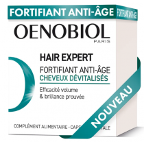 Hair Expert - Fortifiant Anti-âge Cheveux Dévitalisés - Oenobiol - 30 capsules