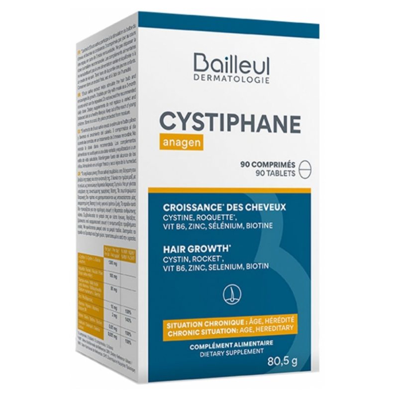 Cystiphane Anagen - Croissance des Cheveux Chronique - Bailleul - 90 comprimés