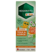 Sirop Toux & Gorge - Toux Sèche & Grasse - Hexaphyto Enfant - 150 ml