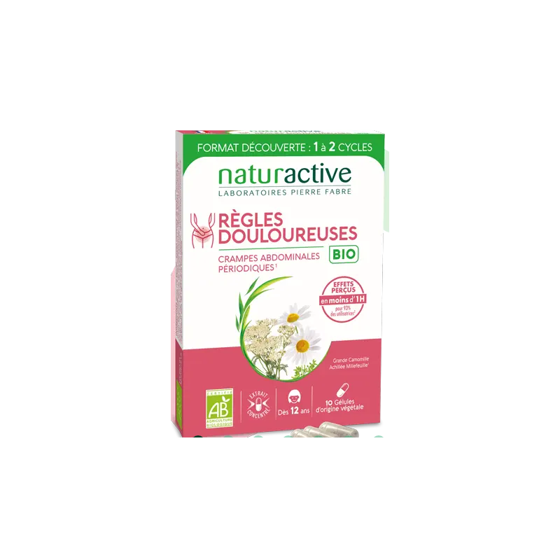 Painful Menstruation - Concentrated Extracts - Naturactive - 10 Capsules
