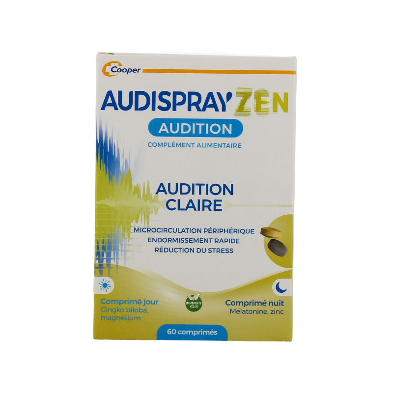 AudisprayZen - Clear Hearing - Buzzing & Whistling - Cooper - 60 tablets