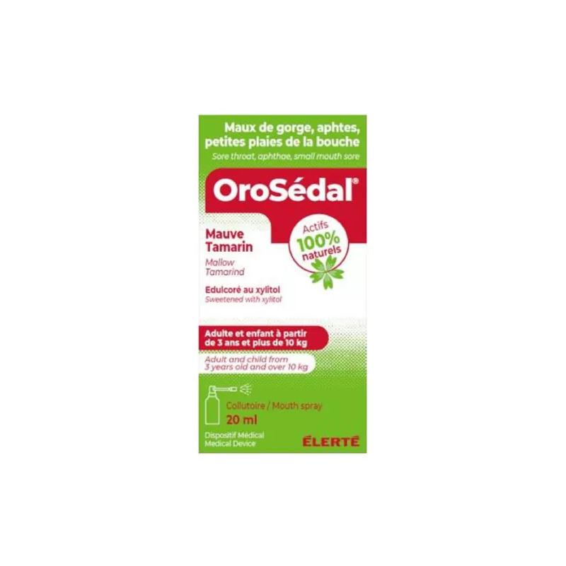 Mouthwash for sore throats, mouth ulcers, wounds - OroSédal - 20 ml