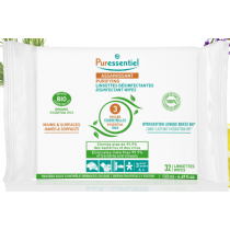 Sanitizing Disinfectant Wipes - Hands & Surfaces - Puressentiel - 32 wipes