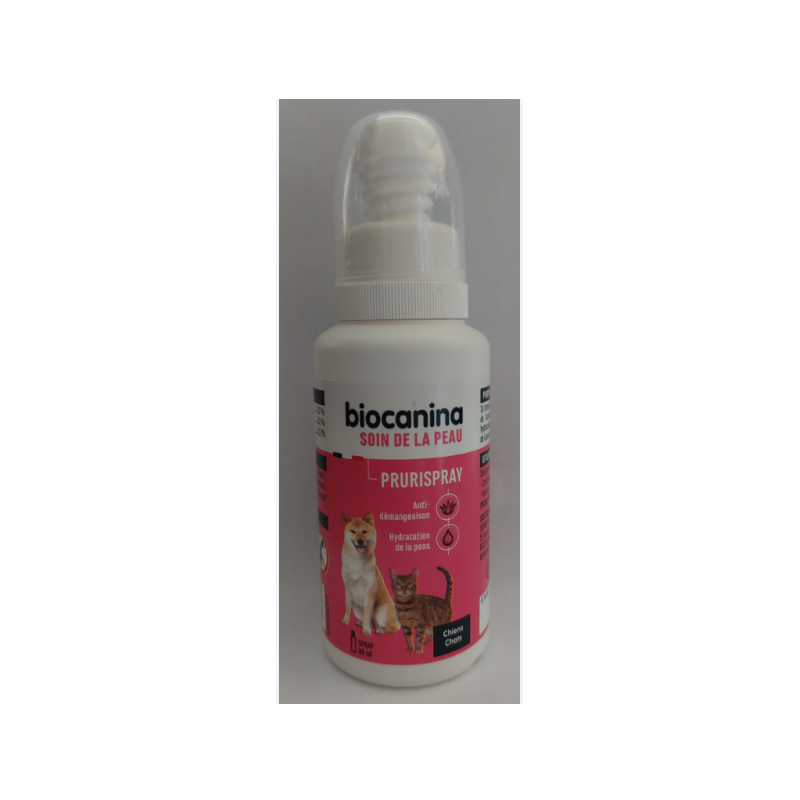Prurispray Biocanina, Anti-Itch Spray, Rehydrates the skin, for Dog and Cat, 80ml