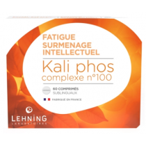 Kali Phos - Complexe n°100 - Surmenage intellectuel, fatigue - Lehning - 60 Comprimés