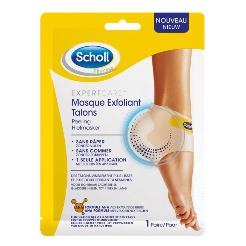 Exfoliating Heel Mask - Calcium Remover - Scholl - 1 Pair
