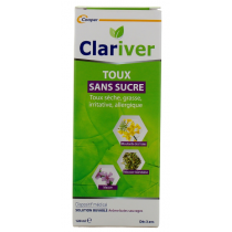 Toux Sèche & Productive - Sans Sucre - Clariver - 120 ml