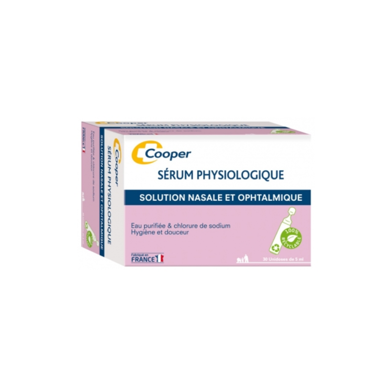 Sérum Physiologique - Solution Nasale et Ophtalmique - 30 unidoses 5ml