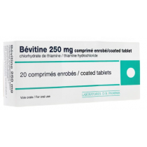 Bevitine 250mg, Vitamin B1 deficiency, tube of 20 coated tablets