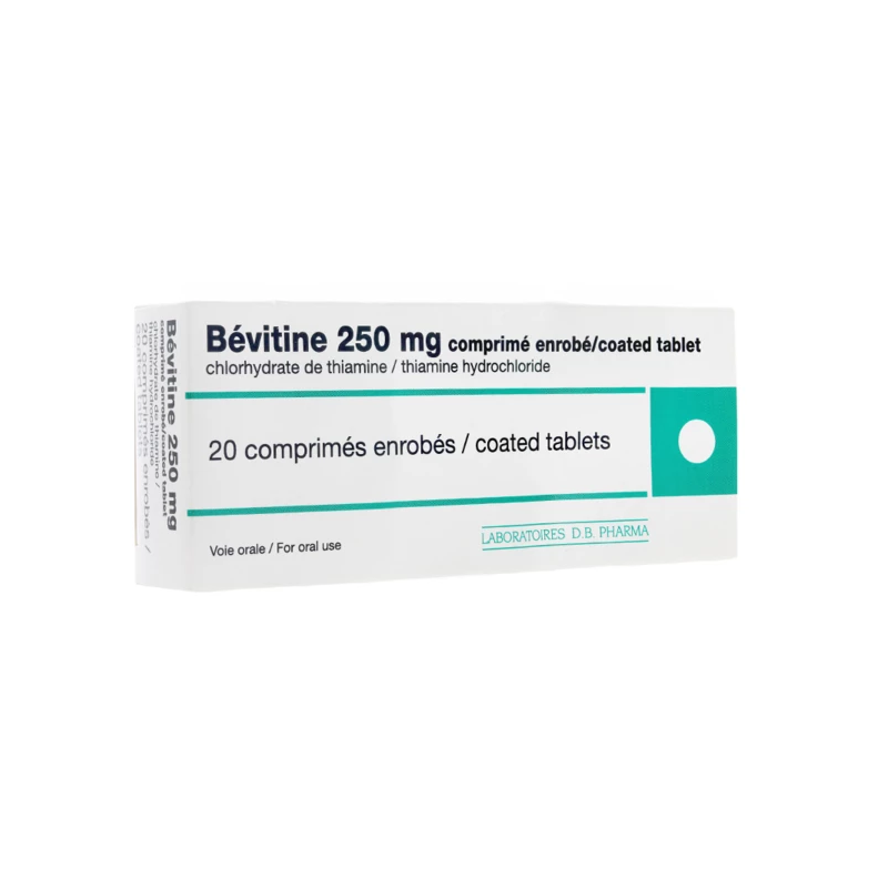 Bevitine 250mg, Vitamin B1 deficiency, tube of 20 coated tablets