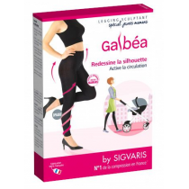 Galbéa - Sculpting Leggings for Young Mothers - Opaque Black - Size 3L - Sigvaris
