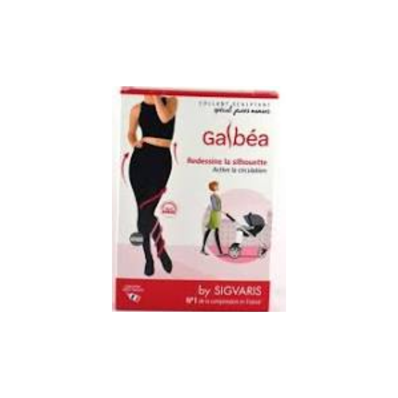 Galbéa - Sculpting Tights for Young Mothers - Opaque Black - Size 3L - Sigvaris