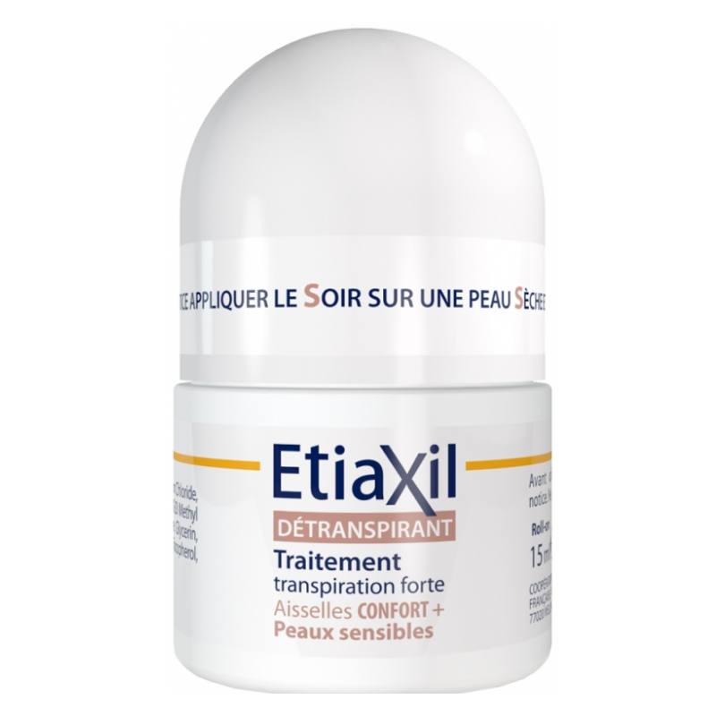 Détranspirant Tolérance - Transpiration Excessive - Etiaxil - 15 ml