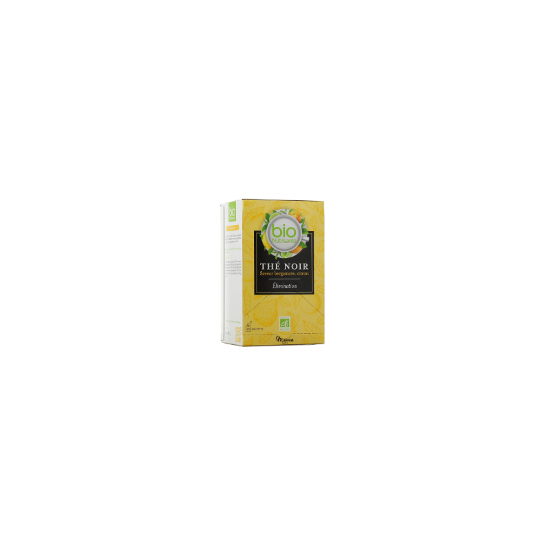 Thé Noir Bio Elimination Bergamote Citron - Nutrisanté - 20 Sachets