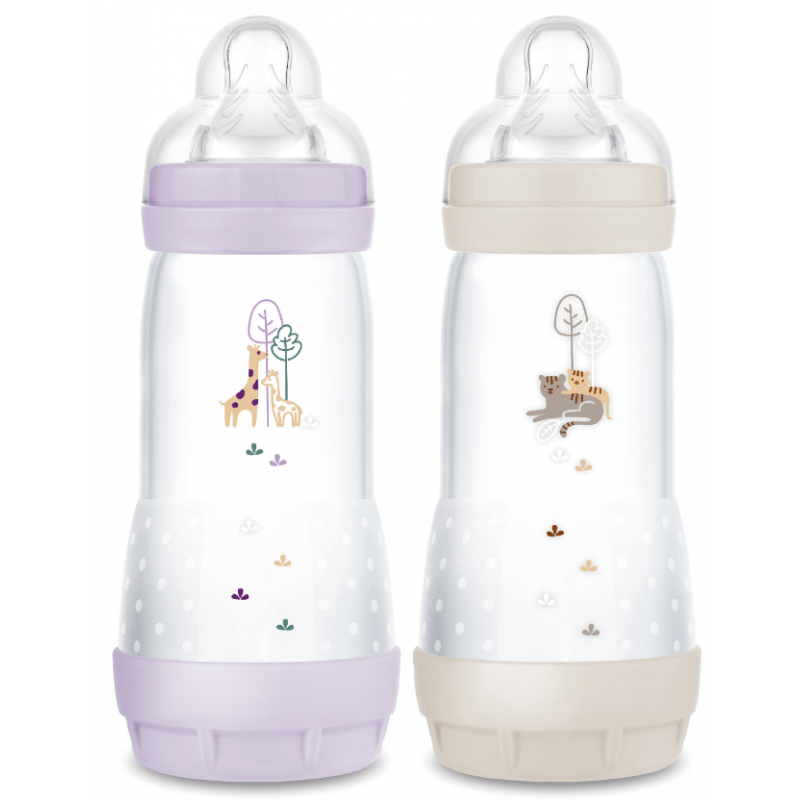 Easy Start Organic Baby Bottle - Anti-colic - 4+ Months - MAM - 2x320 ml