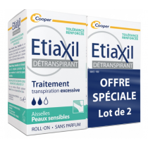 Traitement Transpiration Excessive - Détranspirant - Etiaxil - 2x15 ml
