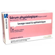 Sérum Physiologique - Lavage Nasal & Ophtalmique - Biogaran - 40 unidoses