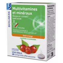 Multivitamines & Minéraux - Energie Physique & Intellectuelle - Biogaran - 20 comprimés effervescents