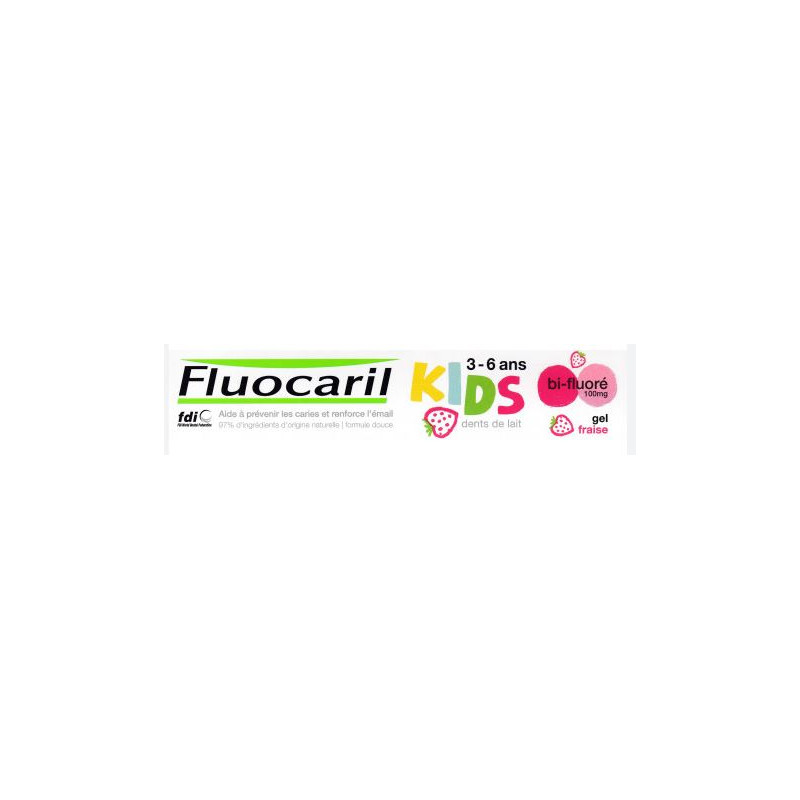 Dentifrice - Protège les Dents de Lait - Gel Fraise - Enfants 3-6 ans - Fluocaril - 50 ml