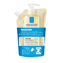 Lipikar - AP+ Cleansing Oil - Lipid-Replenishing Anti-Irritation + Eco refill - La Roche-Posay - 2 X400 ml