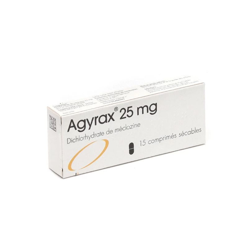 Agyrax 25 mg Breakable Tablets – to treat dizziness and travel sickness – Pack of 15