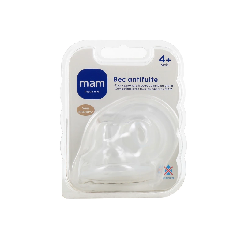 MAM Anti-Leakage Spout Teat, set of 2, +4 months, Adaptable to all MAM bottles