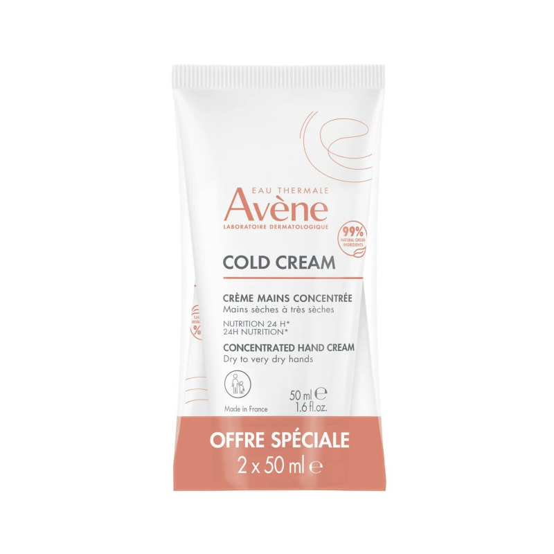 Crème Mains concentré Cold Cream - Avène - 2 X 50 ml
