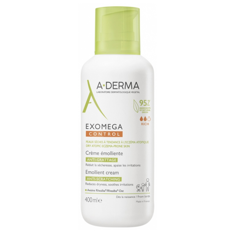 Exomega Emollient Cream - Anti-scratch - Dry skin - Eczema - A-Derma - 400 ml